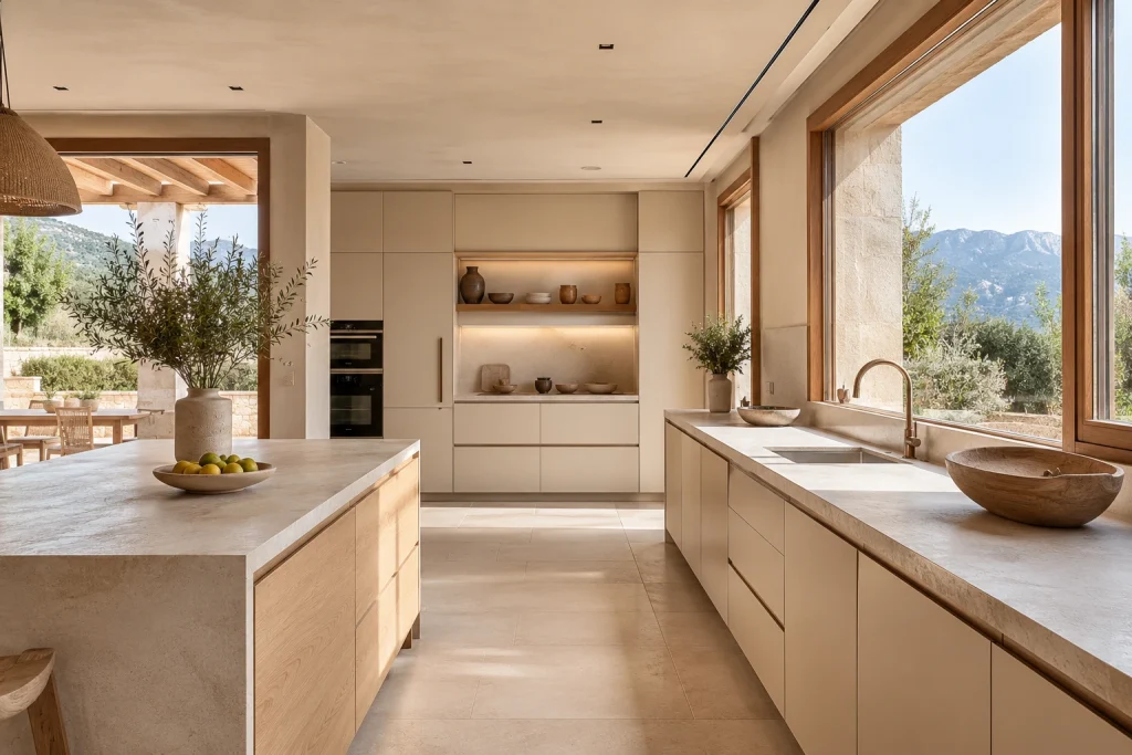 Distribución de cocina, las claves para diseñar un espacio cómodo, funcional y estético 3 Otra imagen de una cocina tipica de estilo mallorquín.