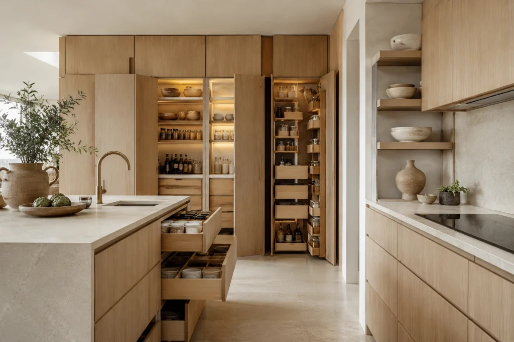Distribución de cocina, las claves para diseñar un espacio cómodo, funcional y estético 2 Imagen en la que se ve claramente el concepto de distribución en triángulo, clave para la buena distribución de una cocina.
